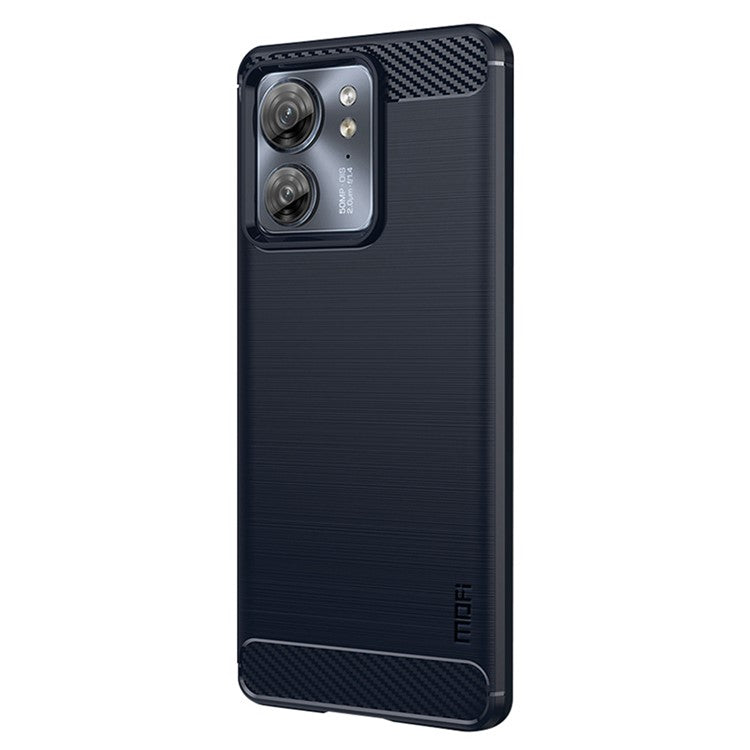 MOFI JK TPU Series-1 for Motorola Edge 40 5G Carbon Fiber TPU Case Brushed Protective Phone Cover - Blue