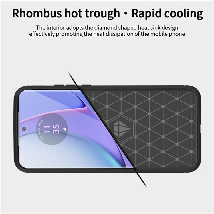 MOFI JK TPU Series-1 for Motorola Edge 40 5G Carbon Fiber TPU Case Brushed Protective Phone Cover - Red