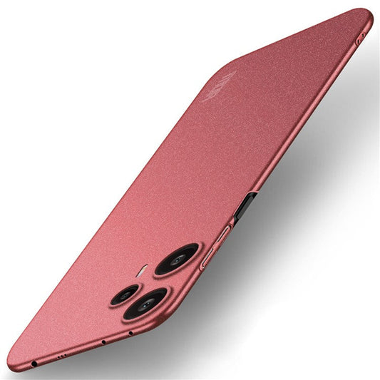 MOFI Shield Matte Series For Xiaomi Redmi Note 12 Turbo / Poco F5 5G Anti-drop Phone Case Frosted PC Back Cover - Red