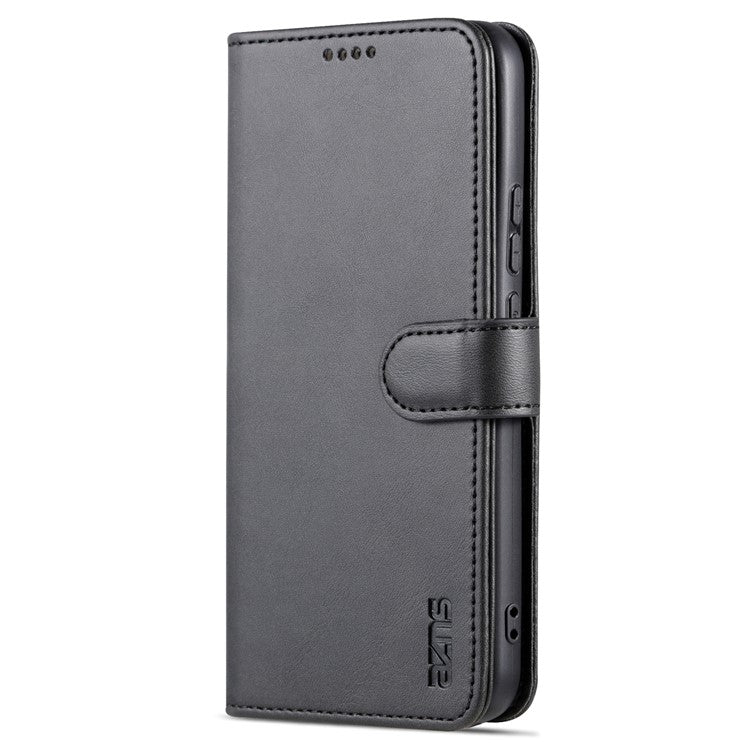 AZNS For Huawei nova 11 Ultra / nova 11 Pro Anti-Dust PU Leather Phone Cover Stand Wallet Case - Black