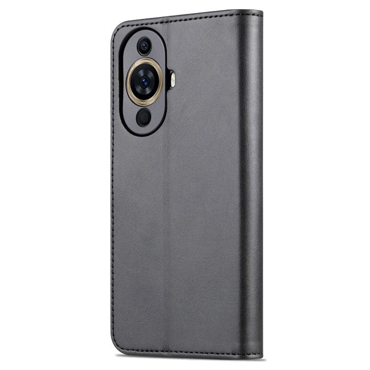 AZNS For Huawei nova 11 Ultra / nova 11 Pro Anti-Dust PU Leather Phone Cover Stand Wallet Case - Black
