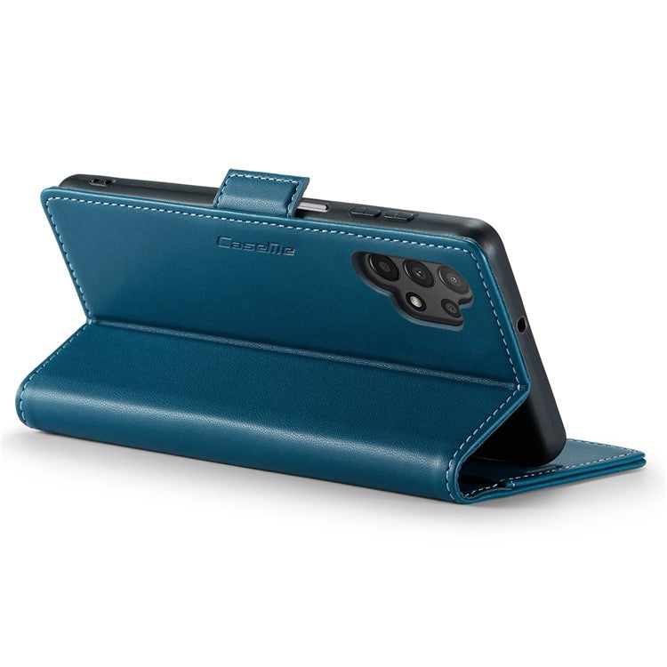 CASEME 023 Series For Samsung Galaxy A13 4G / 5G / A04s 4G / A04 4G / M13 5G Wallet Case RFID Blocking Leather Stand Phone Cover   Blue