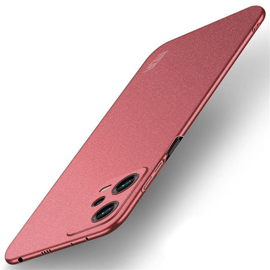 MOFI Shield Matte Series PC Phone Case for Xiaomi Redmi Note 12 Pro+ 5G / Note 12 Explorer 5G Phone Cover - Red