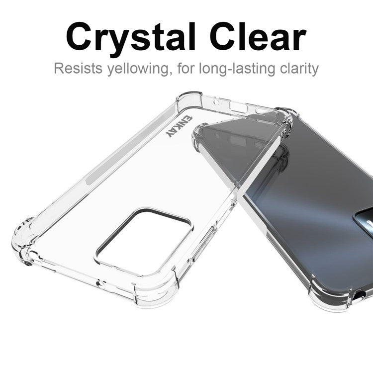 ENKAY HAT PRINCE For Motorola Moto G23 4G Anti-drop TPU Case Clear Phone Cover with High Aluminium-silicon Glass Screen Film