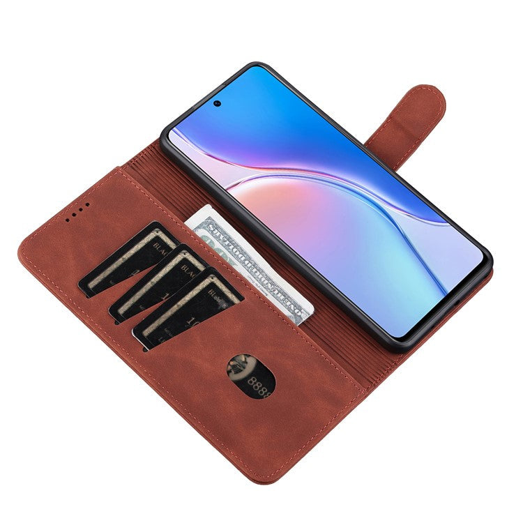 AZNS For Huawei nova 11i Shockproof Folio Flip PU Leather Case Stand Wallet Phone Cover - Rose Gold