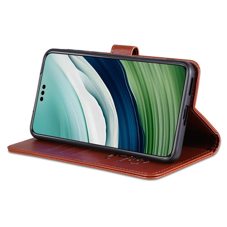 AZNS For Huawei Mate 60 Pro Case PU Leather Full Protection Wallet Phone Cover - Brown