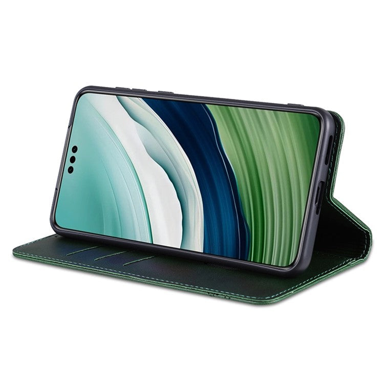AZNS For Huawei Mate 60 Pro Case Magnetic Clousre Wallet Leather Cover - Green