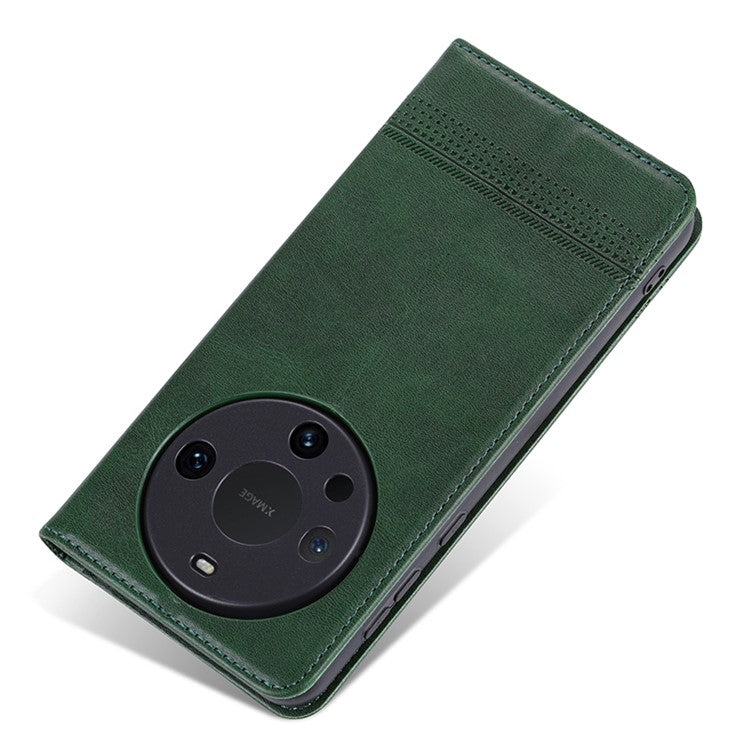 AZNS For Huawei Mate 60 Pro Case Magnetic Clousre Wallet Leather Cover - Green