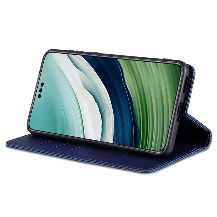 AZNS For Huawei Mate 60 Pro Case Magnetic Clousre Wallet Leather Cover - Blue
