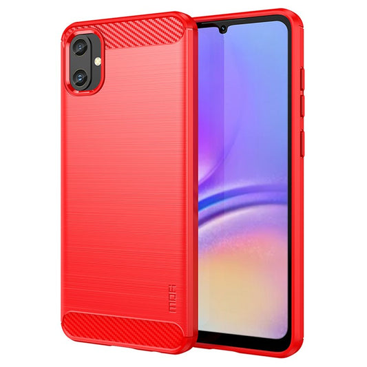 MOFI JK TPU Series-1 For Samsung Galaxy A05 4G TPU Case Carbon Fiber Texture Phone Cover - Red