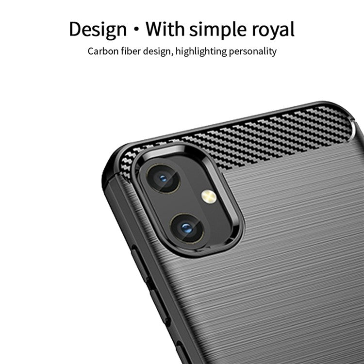 MOFI JK TPU Series-1 For Samsung Galaxy A05 4G TPU Case Carbon Fiber Texture Phone Cover - Red