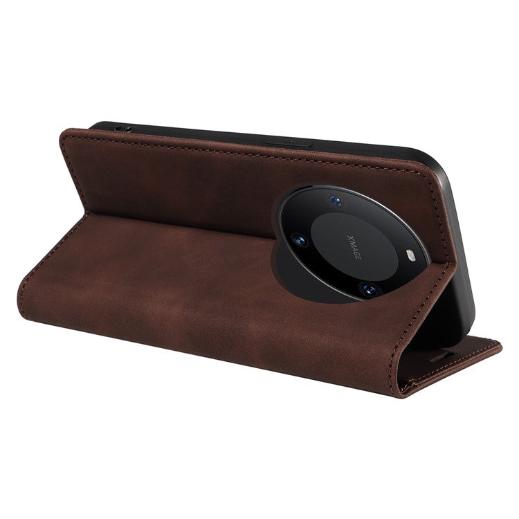 BETOPNICE 003 For Huawei Mate 60 Cover Leather Stand RFID Blocking Wallet Phone Case - Brown