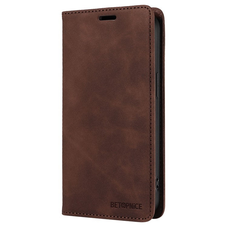 BETOPNICE 003 For Huawei Mate 60 Cover Leather Stand RFID Blocking Wallet Phone Case - Brown