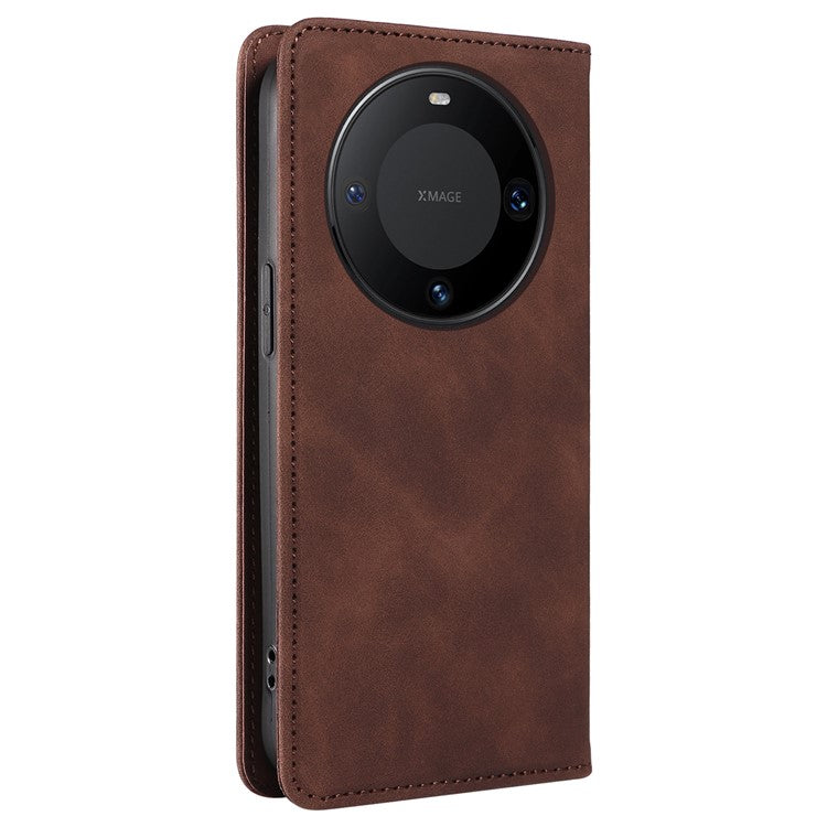 BETOPNICE 003 For Huawei Mate 60 Cover Leather Stand RFID Blocking Wallet Phone Case - Brown