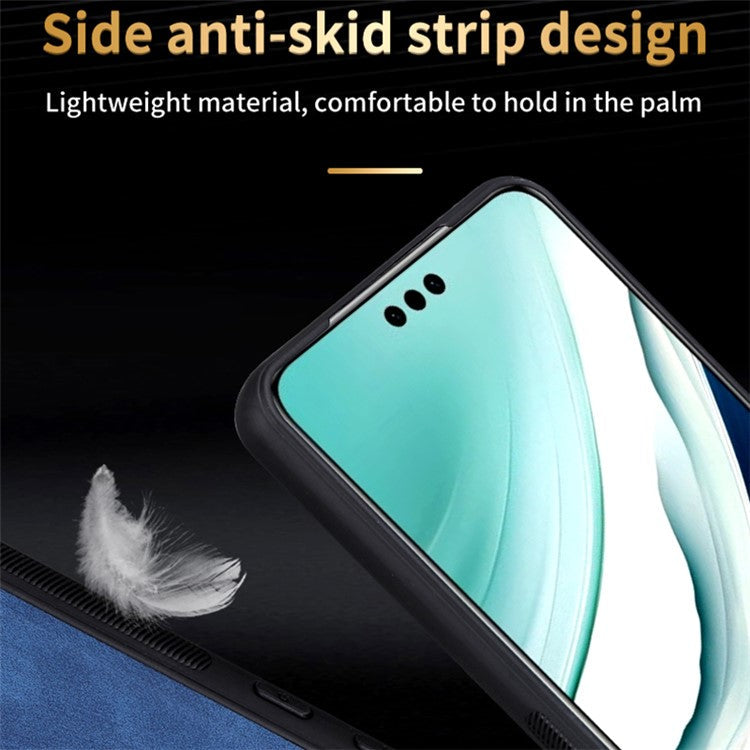 AZNS For Huawei Mate 60 Case Anti-Scratch Phone Shell Imprinted PU Leather+TPU Phone Back Cover - Black
