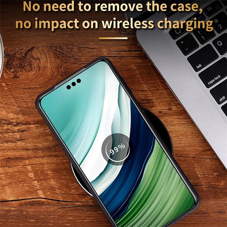 AZNS For Huawei Mate 60 Pro Case Slim-Fit Imprinted Pattern PU Leather+TPU Phone Shell - Green
