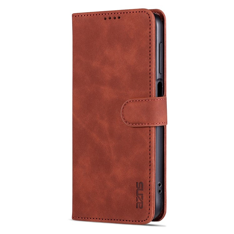 AZNS For Samsung Galaxy A25 5G (Global) (161.0 x 76.5 x 8.3mm) Case Leather Flip Stand Wallet Cover - Brown