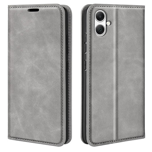 For Samsung Galaxy A05 4G Case PU Leather Phone Wallet Skin-touch Flip Cover - Grey