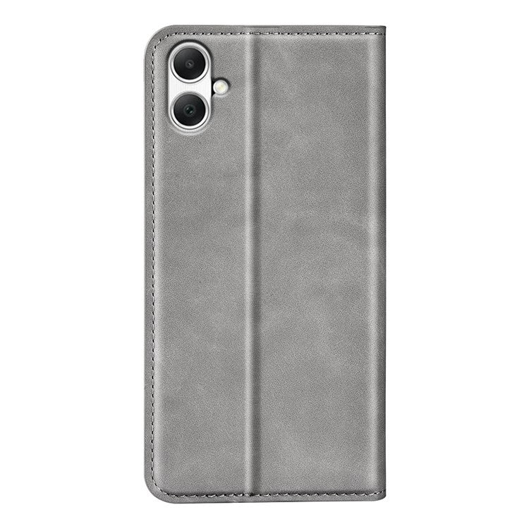 For Samsung Galaxy A05 4G Case PU Leather Phone Wallet Skin-touch Flip Cover - Grey