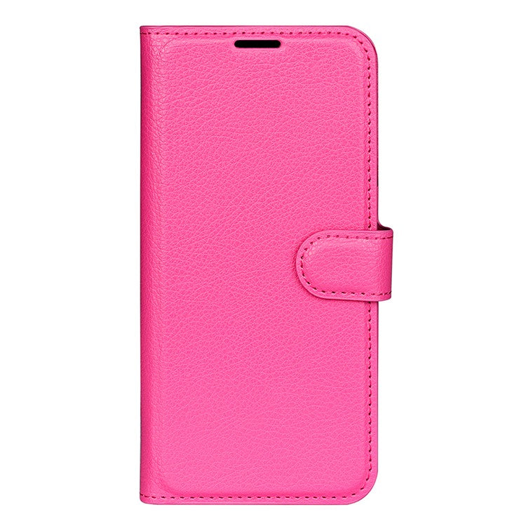 For Xiaomi Redmi Note 13 Pro 5G / Poco X6 5G Case Litchi Texture Leather Phone Shell with Stand - Rose