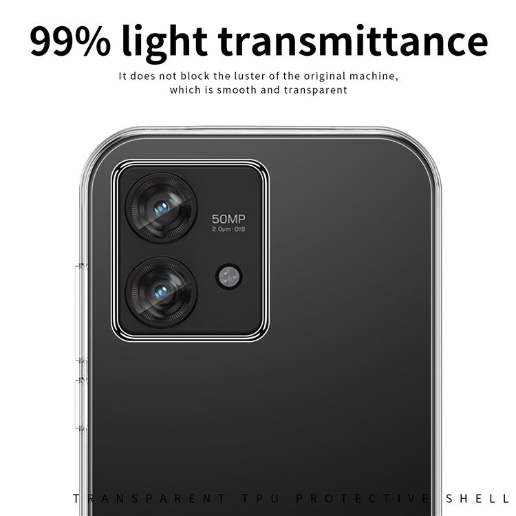 MOFI Clear Phone Case For Motorola Edge 40 Neo 5G Anti-Scratch TPU Phone Shell Cover