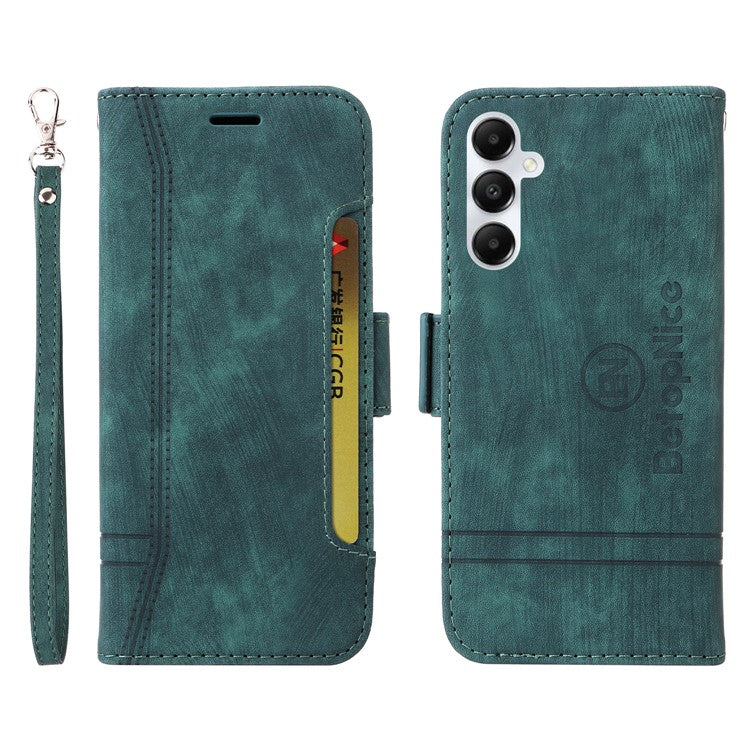 BETOPNICE 001 For Samsung Galaxy A05s 4G Cover PU Leather Stand Wallet Phone Case - Green