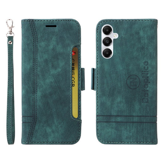 BETOPNICE 001 For Samsung Galaxy A05s 4G Cover PU Leather Stand Wallet Phone Case - Green