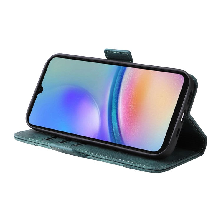 BETOPNICE 001 For Samsung Galaxy A05s 4G Cover PU Leather Stand Wallet Phone Case - Green