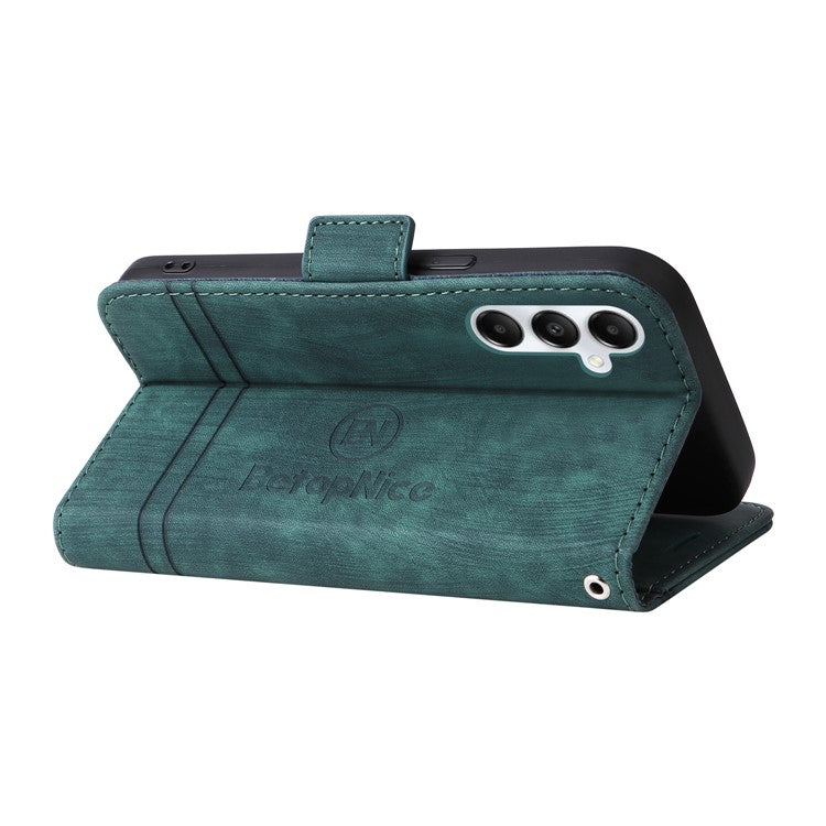 BETOPNICE 001 For Samsung Galaxy A05s 4G Cover PU Leather Stand Wallet Phone Case - Green