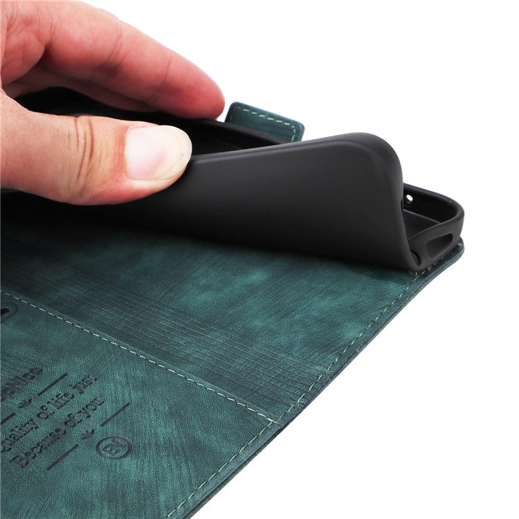BETOPNICE 001 For Samsung Galaxy A05s 4G Cover PU Leather Stand Wallet Phone Case - Green
