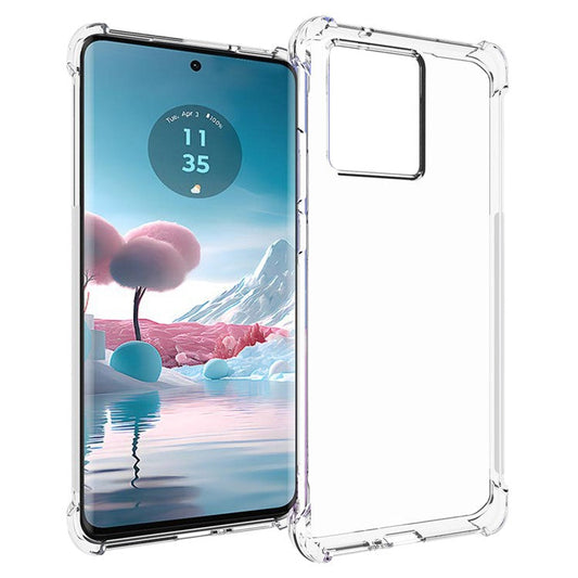 ENKAY HAT PRINCE For Motorola Edge 40 Neo 5G Clear TPU Phone Case Anti-slip Strip Edge Cover Shell