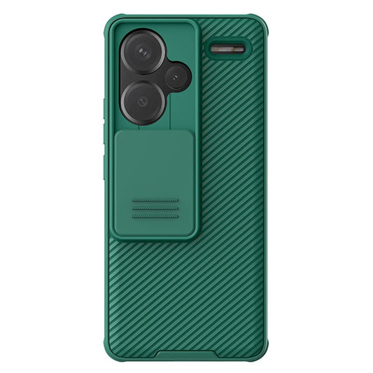 NILLKIN CamShield Pro Series For Xiaomi Redmi Note 13 Pro+ 5G Case PC+TPU Smart Phone Cover + Slide Camera Lid - Green