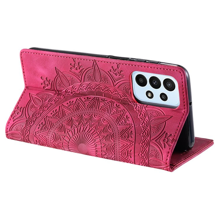 For Samsung Galaxy A53 5G Case Magnetic Auto Closing Leather Stand Cover - Rose