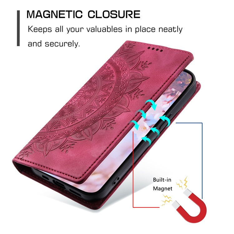 For Samsung Galaxy A53 5G Case Magnetic Auto Closing Leather Stand Cover - Rose