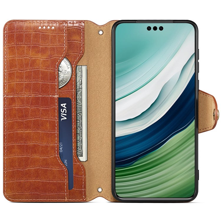 For Huawei Mate 60 Pro+ Leather Case Stand Phone Wallet Cover - Brown