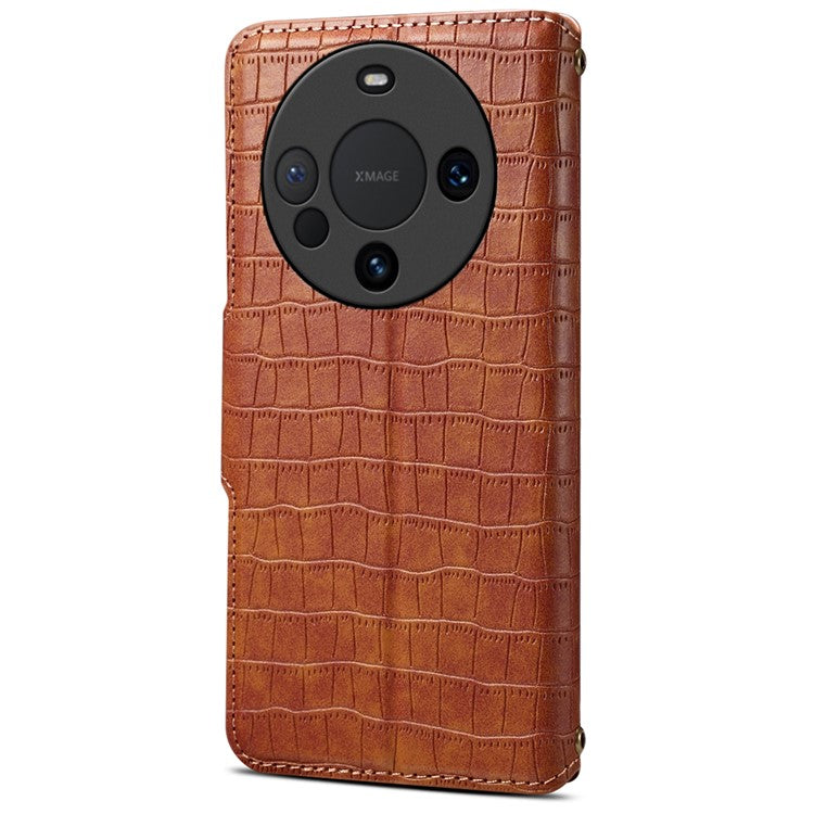 For Huawei Mate 60 Pro+ Leather Case Stand Phone Wallet Cover - Brown
