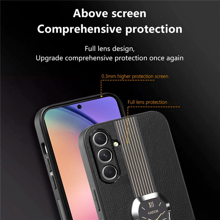 KADEM For Samsung Galaxy A05s 4G Case Shockproof PU Leather+TPU+Acrylic Cover - Green