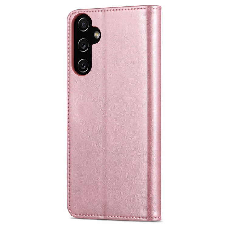 AZNS For Samsung Galaxy A15 4G Cell Phone Case Anti-Scratch PU Leather Wallet Phone Cover - Rose Gold