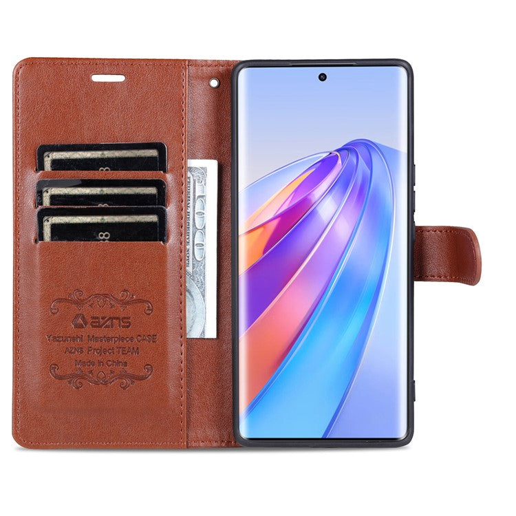 AZNS For Huawei nova 11 SE / nova 12 SE 4G Case PU Leather Magnetic Wallet Phone Shell - Brown