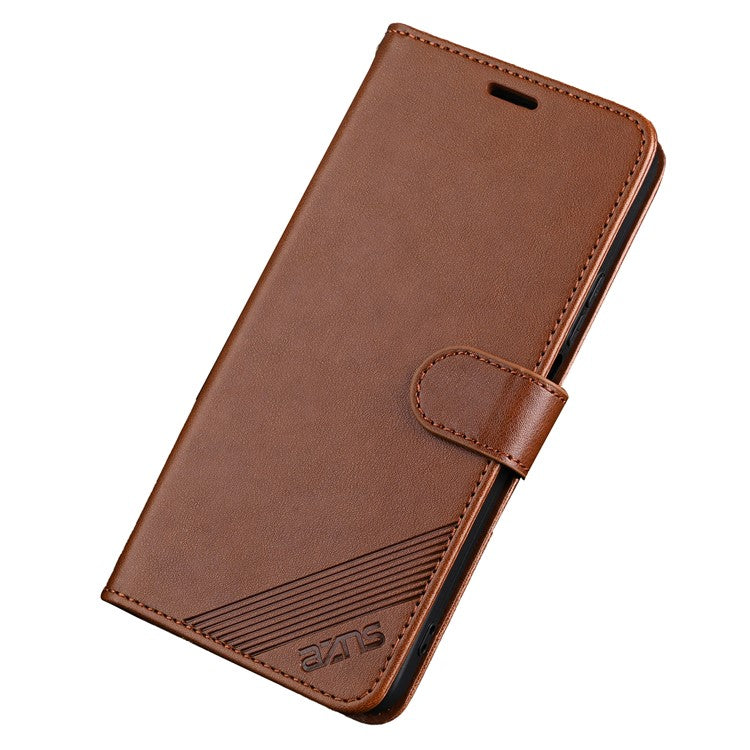 AZNS For Huawei nova 11 SE / nova 12 SE 4G Case PU Leather Magnetic Wallet Phone Shell - Brown
