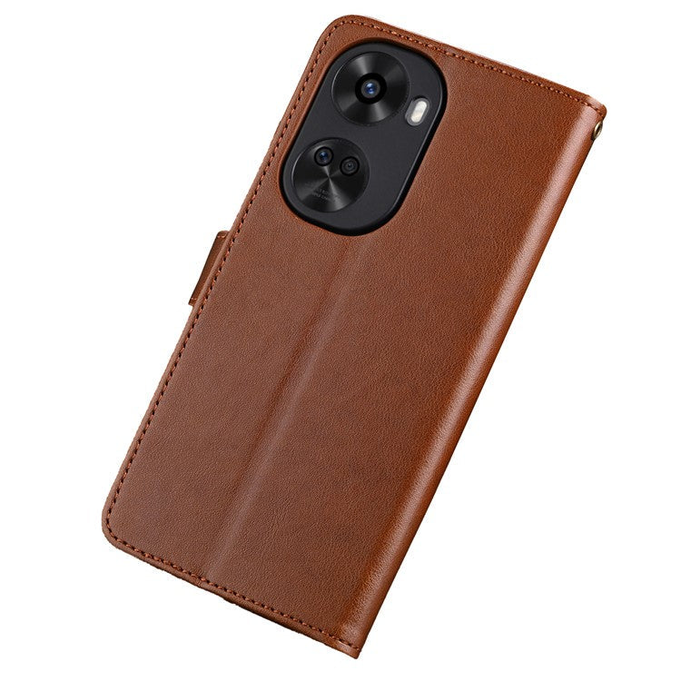 AZNS For Huawei nova 11 SE / nova 12 SE 4G Case PU Leather Magnetic Wallet Phone Shell - Brown