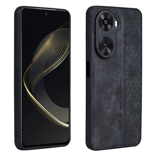 AZNS For Huawei nova 11 SE / nova 12 SE 4G Case Imprinted PU Leather + TPU Cell Phone Back Cover - Black