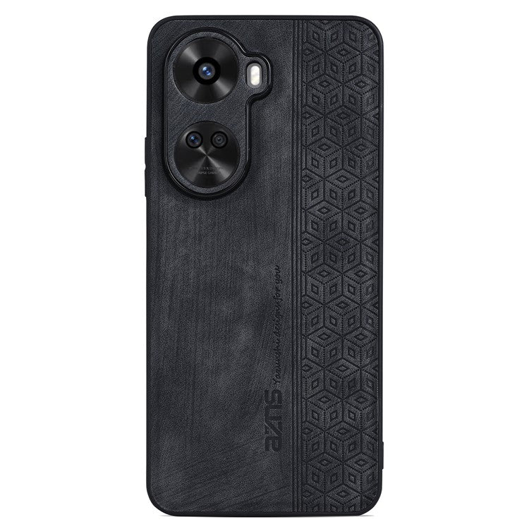 AZNS For Huawei nova 11 SE / nova 12 SE 4G Case Imprinted PU Leather + TPU Cell Phone Back Cover - Black