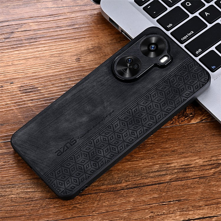 AZNS For Huawei nova 11 SE / nova 12 SE 4G Case Imprinted PU Leather + TPU Cell Phone Back Cover - Black