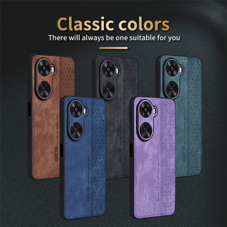 AZNS For Huawei nova 11 SE / nova 12 SE 4G Case Imprinted PU Leather + TPU Cell Phone Back Cover - Black