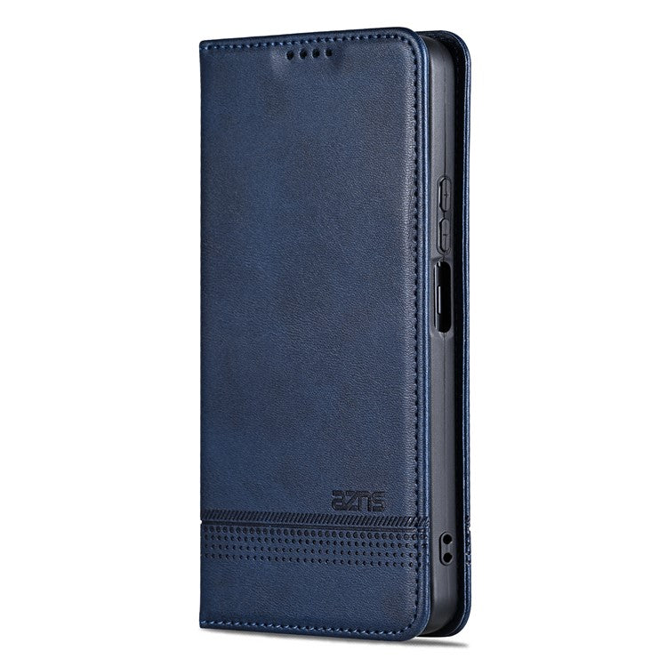 AZNS For Huawei nova 11 SE / nova 12 SE 4G Case Cowhide Texture Leather Wallet Phone Cover - Blue