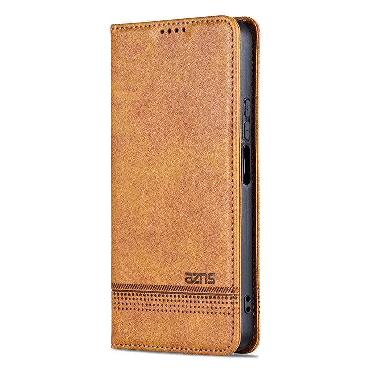 AZNS For Huawei nova 11 SE / nova 12 SE 4G Case Cowhide Texture Leather Wallet Phone Cover - Brown