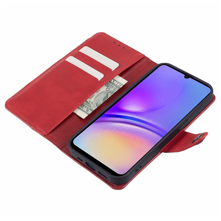 For Samsung Galaxy A32 4G (EU Version) Case Wallet Splicing PU Leather Cell Phone Cover - Red