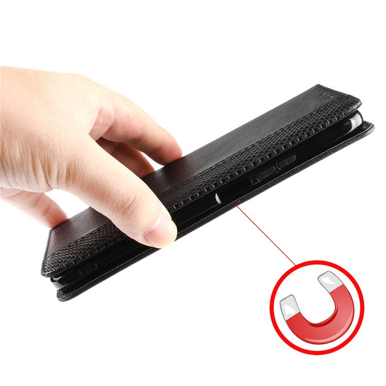 Leather Wallet for Xiaomi Poco F6 Pro 5G / Redmi K70 5G / K70 Pro 5G Viewing Stand Phone Cover - Black