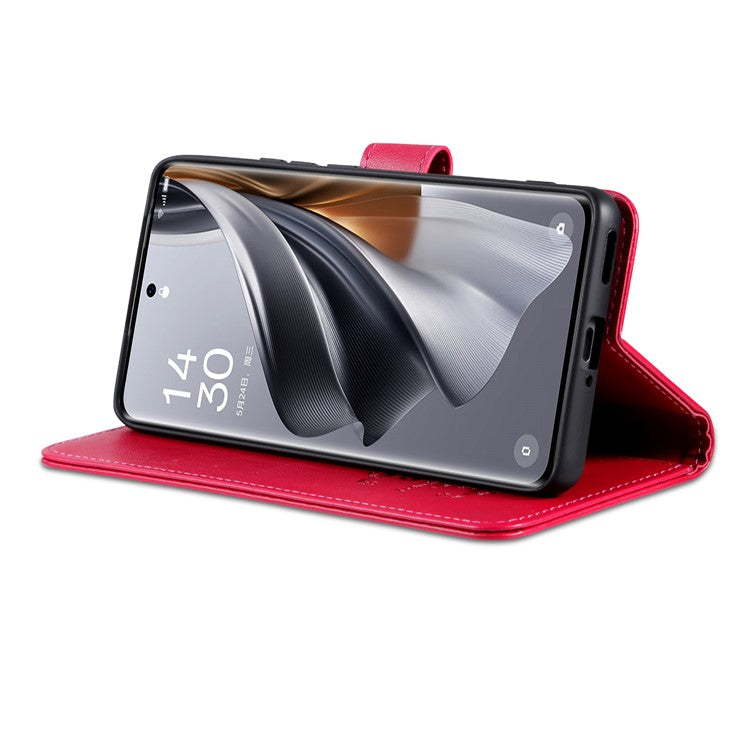 AZNS For Xiaomi Poco F6 Pro 5G / Redmi K70 5G / K70 Pro 5G Leather Case Wallet Stand Phone Cover - Red